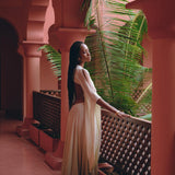 Ombré Green Organic Wedding Boho Dress for Women - AYA SW IDR