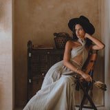 Ombre Sage Harmonia Dress • Bohemian Adjustable Back Dress • Sage Sexy Dress • Wedding Guest Dress • Fairy of the River Dress - AYA SW IDR