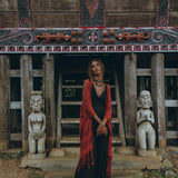 Organic Cotton Poncho • Tribal Kimono Cover Up • Boho Cardigan Women - AYA SW IDR