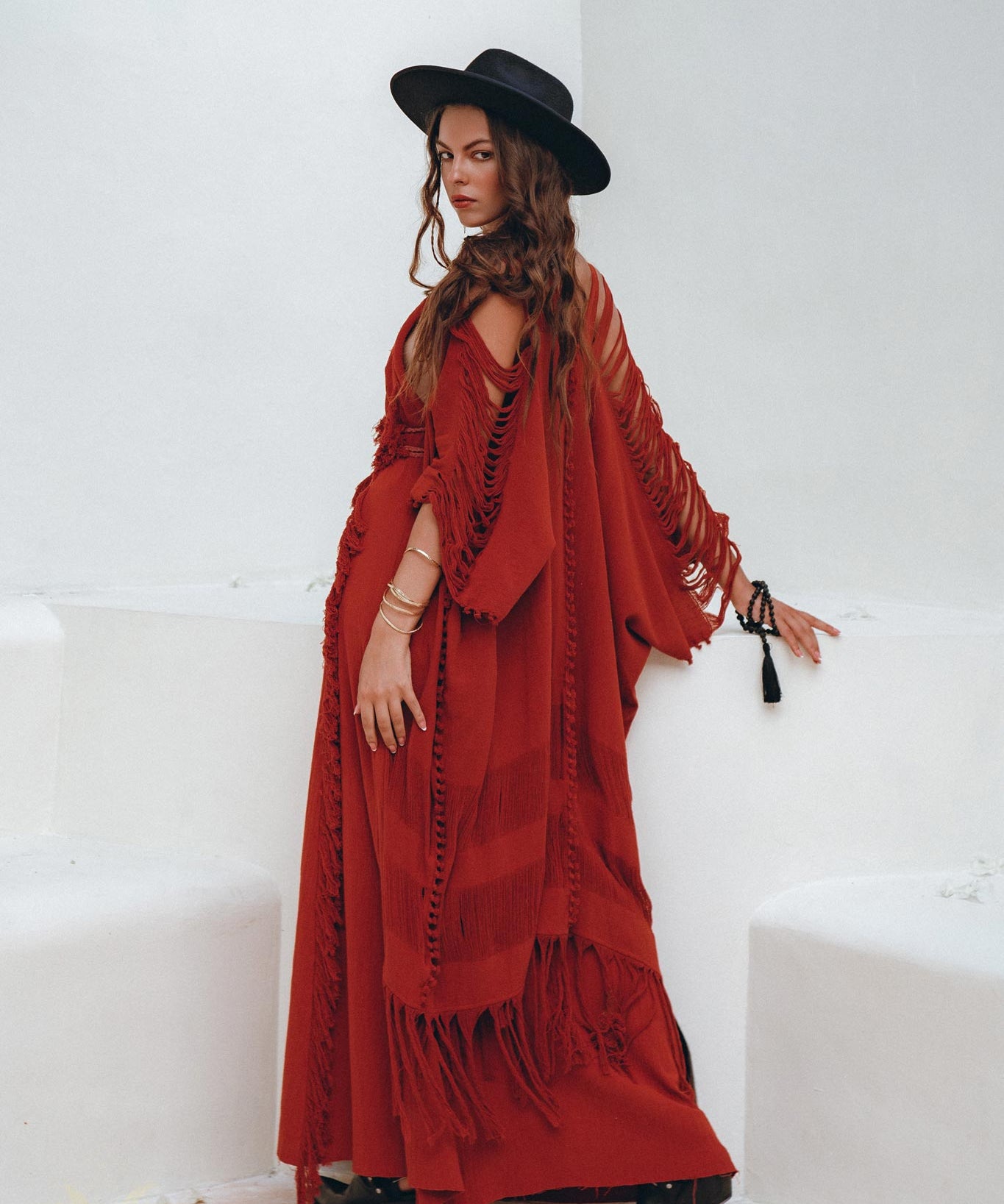 Organic Cotton Poncho • Tribal Kimono Cover Up • Boho Cardigan Women - AYA SW IDR