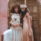 Organic Off - White Boho Top • Boho Empress Top • Crochet Tank Top Women - AYA SW IDR