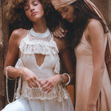 Organic Off - White Boho Top • Boho Empress Top • Crochet Tank Top Women - AYA SW IDR