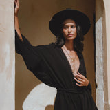 Oversized Hand Knotted Jumpsuit • Black Mini Elegant Jumpsuit • Asymmetrical Jumpsuit - AYA SW IDR