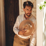 Pale Pink Linen Classic Minimalist Shirt for Men - AYA SW IDR