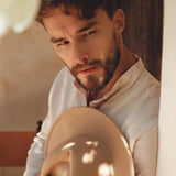 Pale Pink Linen Classic Minimalist Shirt for Men - AYA SW IDR