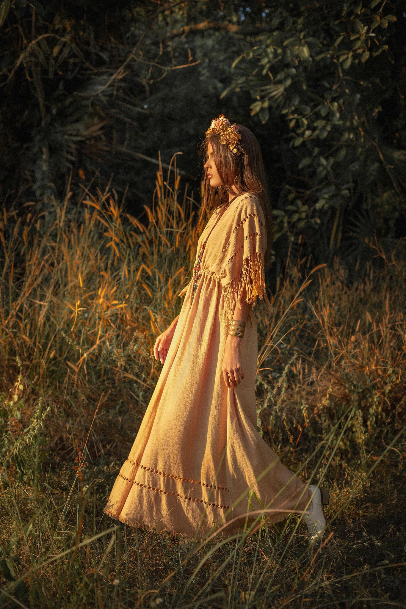 Pale Yellow Boho Dress • Plus Size Dress for Women • Kaftan Maxi Dress - AYA SW IDR
