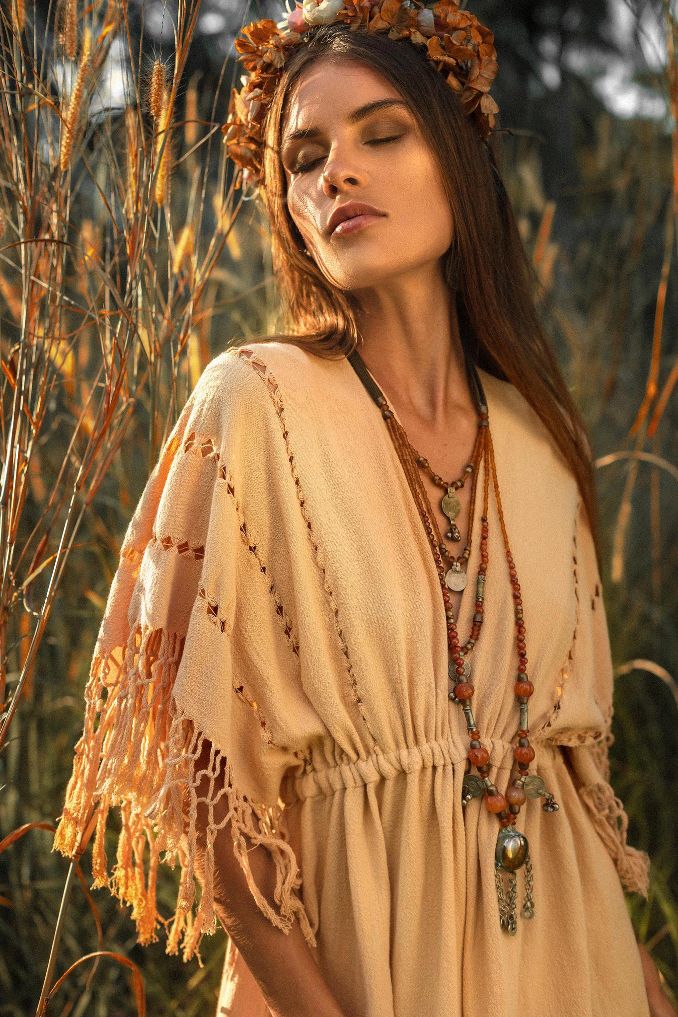 Pale Yellow Boho Dress • Plus Size Dress for Women • Kaftan Maxi Dress - AYA SW IDR