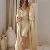 Peace Silk Boho Dress • Mini Cocktail Dress • Evening Gold Silk Dress - AYA SW IDR