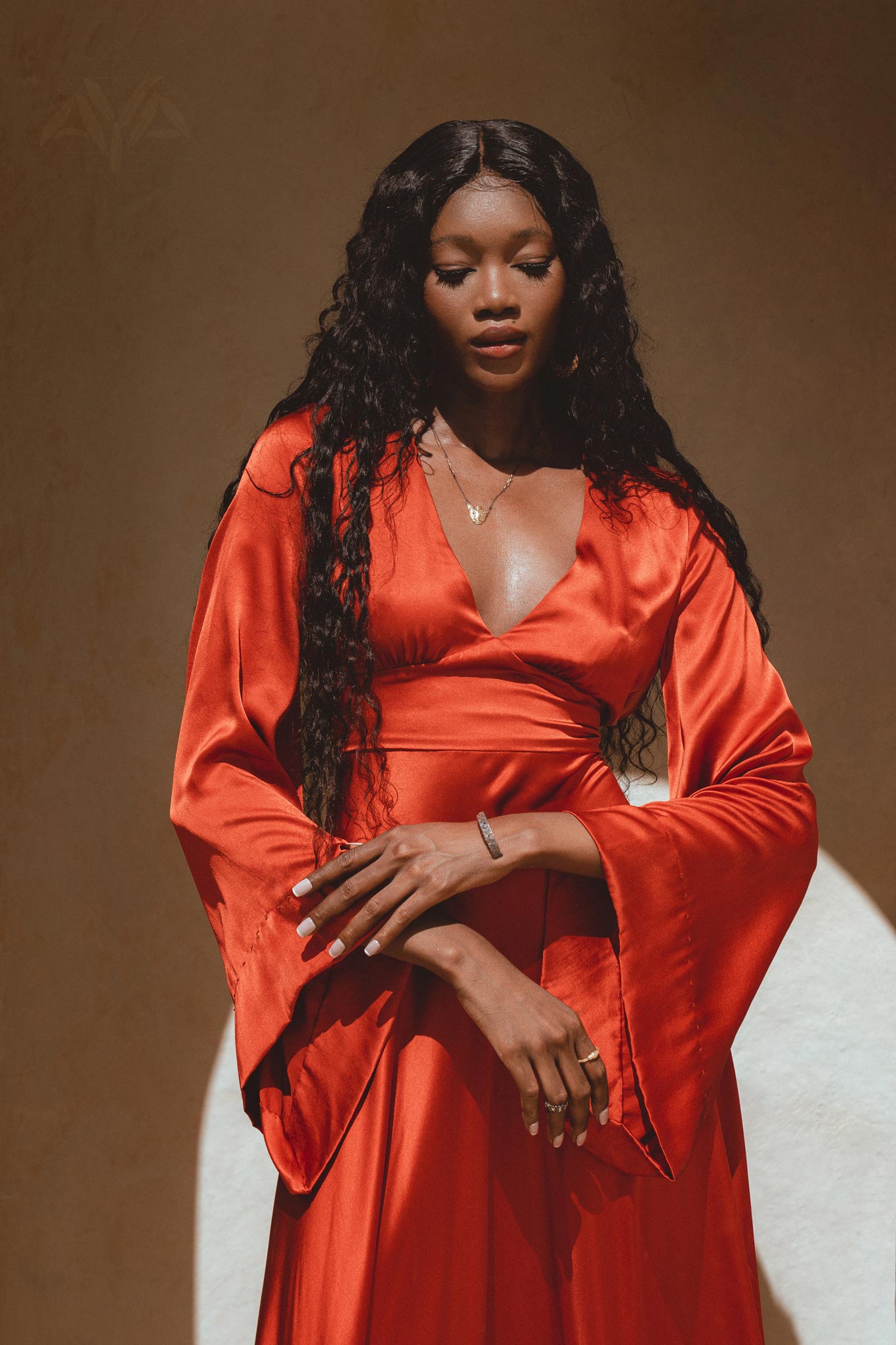 Soft Organic Peace Silk Maxi Dress - Ideal for Bridesmaids and Wedding Guests, with superb flow.