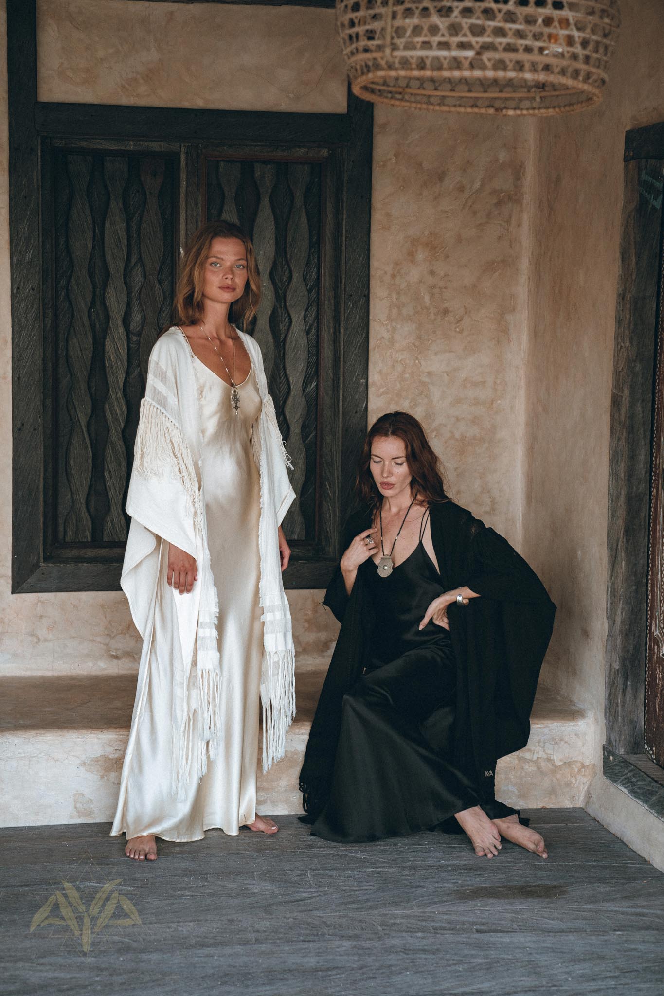 Pearl White Silk Simple Wedding Dress • Peace Silk Boho Dress Women - AYA SW IDR