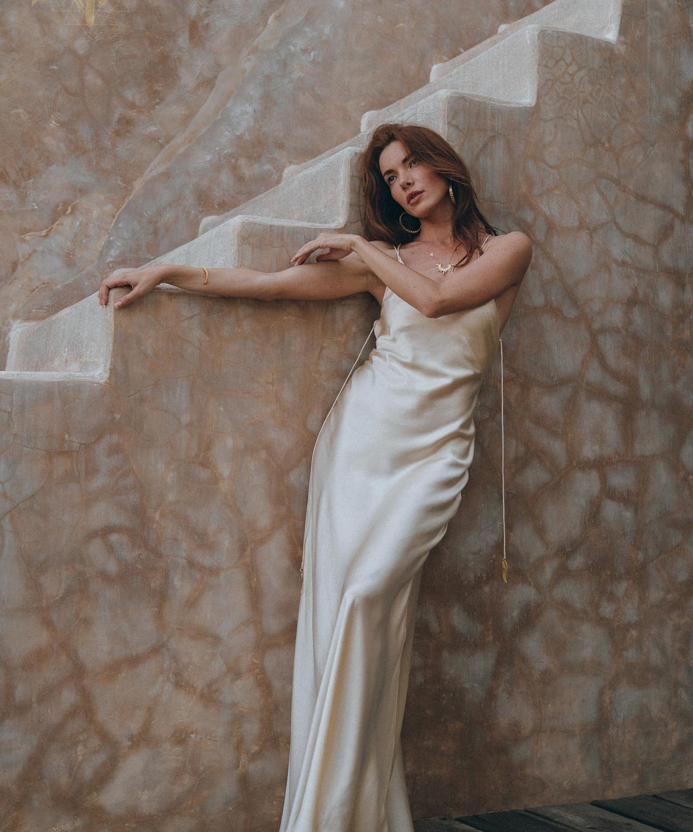 Pearl White Silk Simple Wedding Dress • Peace Silk Boho Dress Women - AYA SW IDR