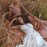 Pink Aurora Greek Goddess Dress • Boho Macrame Dress • Boho Sustainable Dress - AYA SW IDR