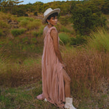 Pink Aurora Greek Goddess Dress • Boho Macrame Dress • Boho Sustainable Dress - AYA SW IDR