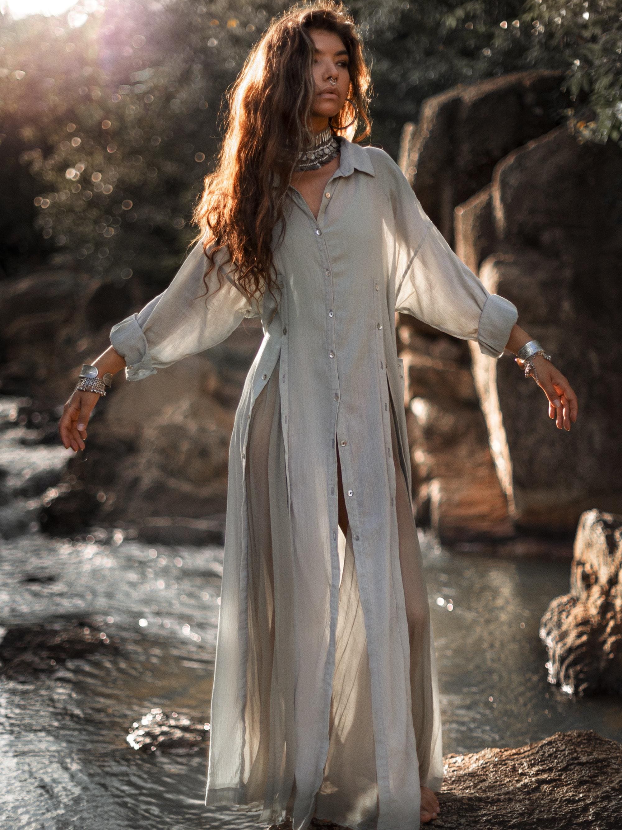 Powder Blue Kannika Shirt Dress • Multiway Button Down Dress • Wrap Cover Up Dress - AYA SW IDR