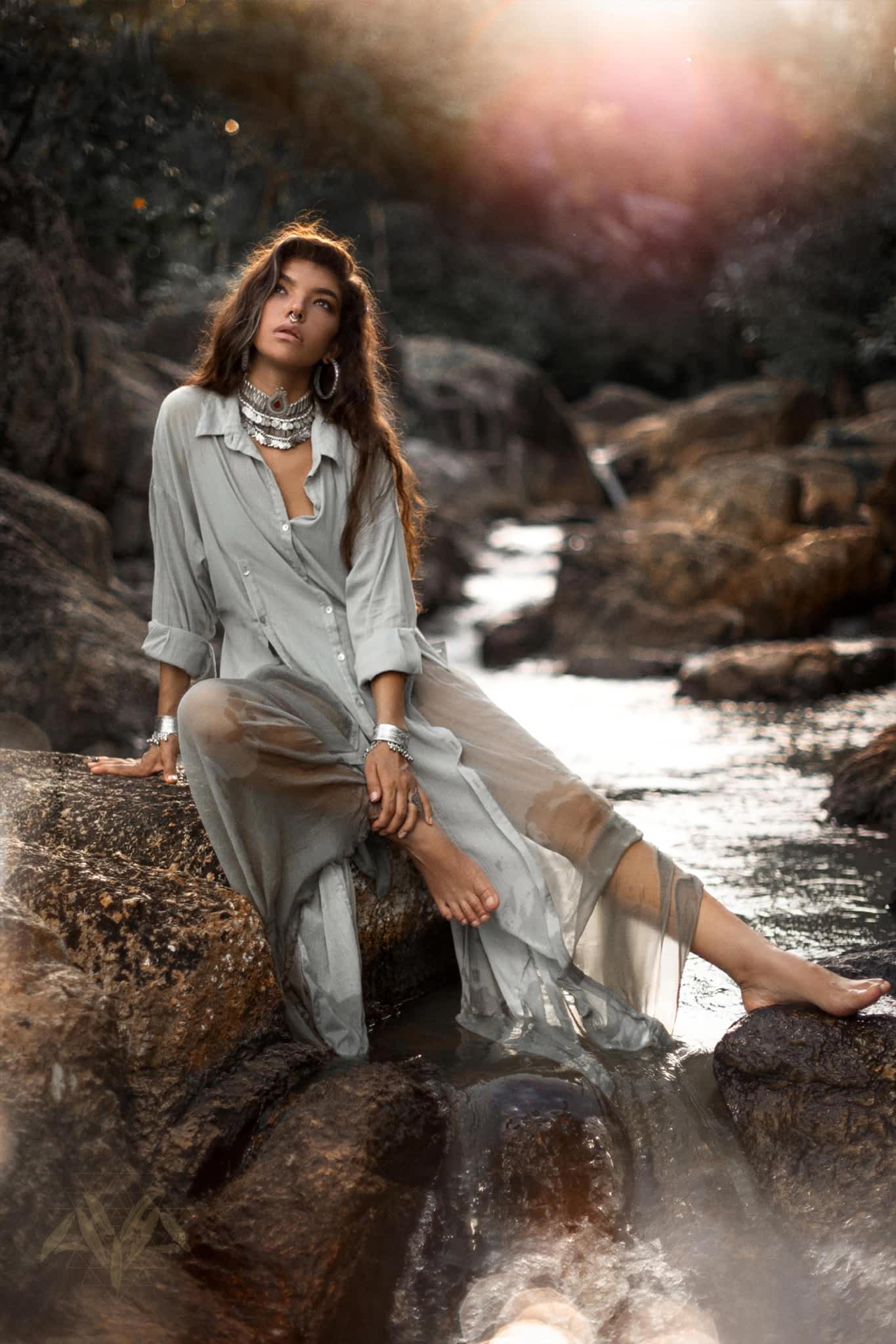 Powder Blue Kannika Shirt Dress • Multiway Button Down Dress • Wrap Cover Up Dress - AYA SW IDR