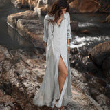 Powder Blue Kannika Shirt Dress • Multiway Button Down Dress • Wrap Cover Up Dress - AYA SW IDR