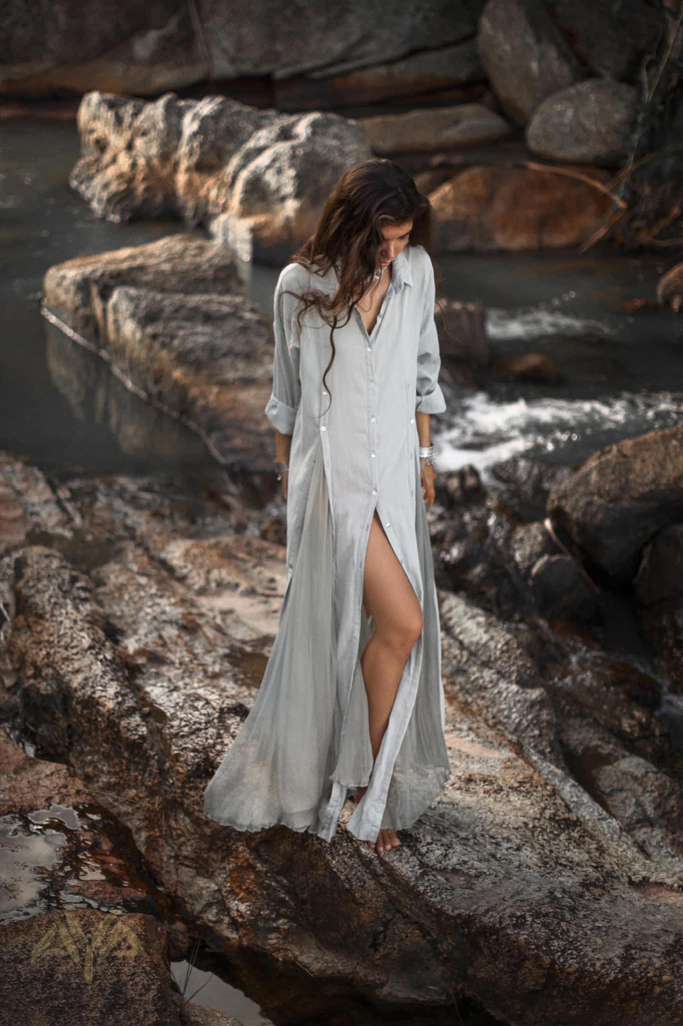 Powder Blue Kannika Shirt Dress • Multiway Button Down Dress • Wrap Cover Up Dress - AYA SW IDR