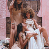 Powder Pink Aisha Dress • Greek Goddess Dress • Asymmetrical Bridesmaid Dress - AYA SW IDR