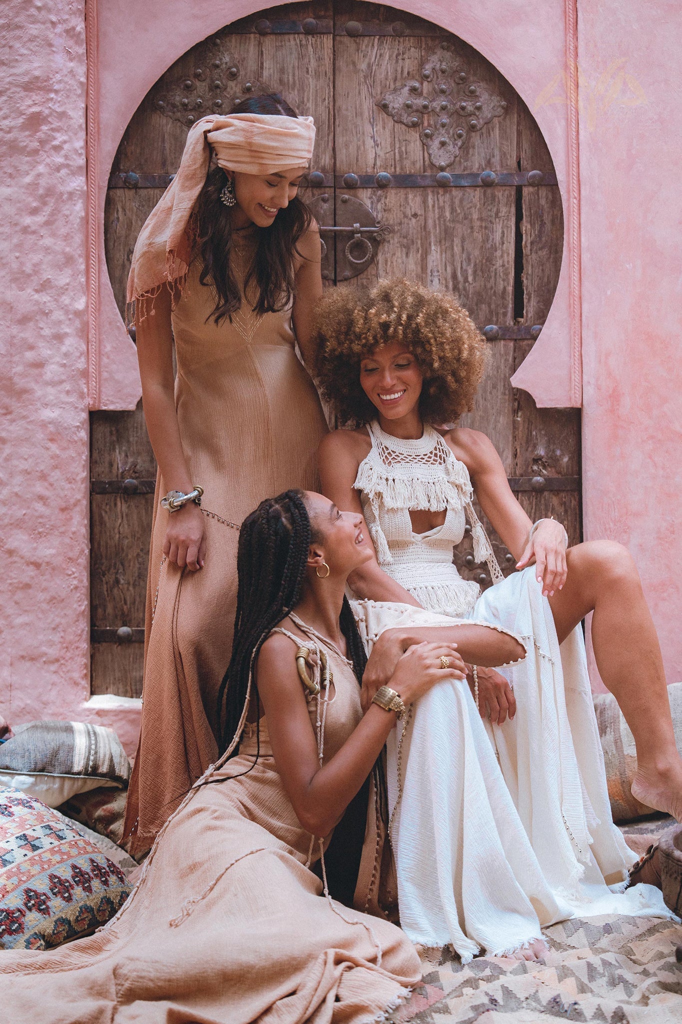 Powder Pink Aisha Dress • Greek Goddess Dress • Asymmetrical Bridesmaid Dress - AYA SW IDR