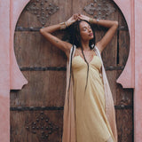 Powder Pink Athena Cape • Ombré Braided Lightweight Kimono • Macrame Robe for Women - AYA SW IDR