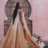 Powder Pink Athena Cape • Ombré Braided Lightweight Kimono • Macrame Robe for Women - AYA SW IDR