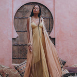 Powder Pink Athena Cape • Ombré Braided Lightweight Kimono • Macrame Robe for Women - AYA SW IDR
