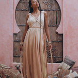 Powder Pink Athena Cape • Ombré Braided Lightweight Kimono • Macrame Robe for Women - AYA SW IDR