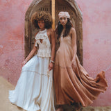 Powder Pink Bhakti Dress • Organic Cocktail Dress • Ombré Minimalist Dress - AYA SW IDR