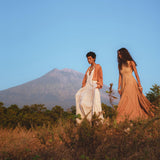 Powder Pink Bhakti Dress • Organic Cocktail Dress • Ombré Minimalist Dress - AYA SW IDR