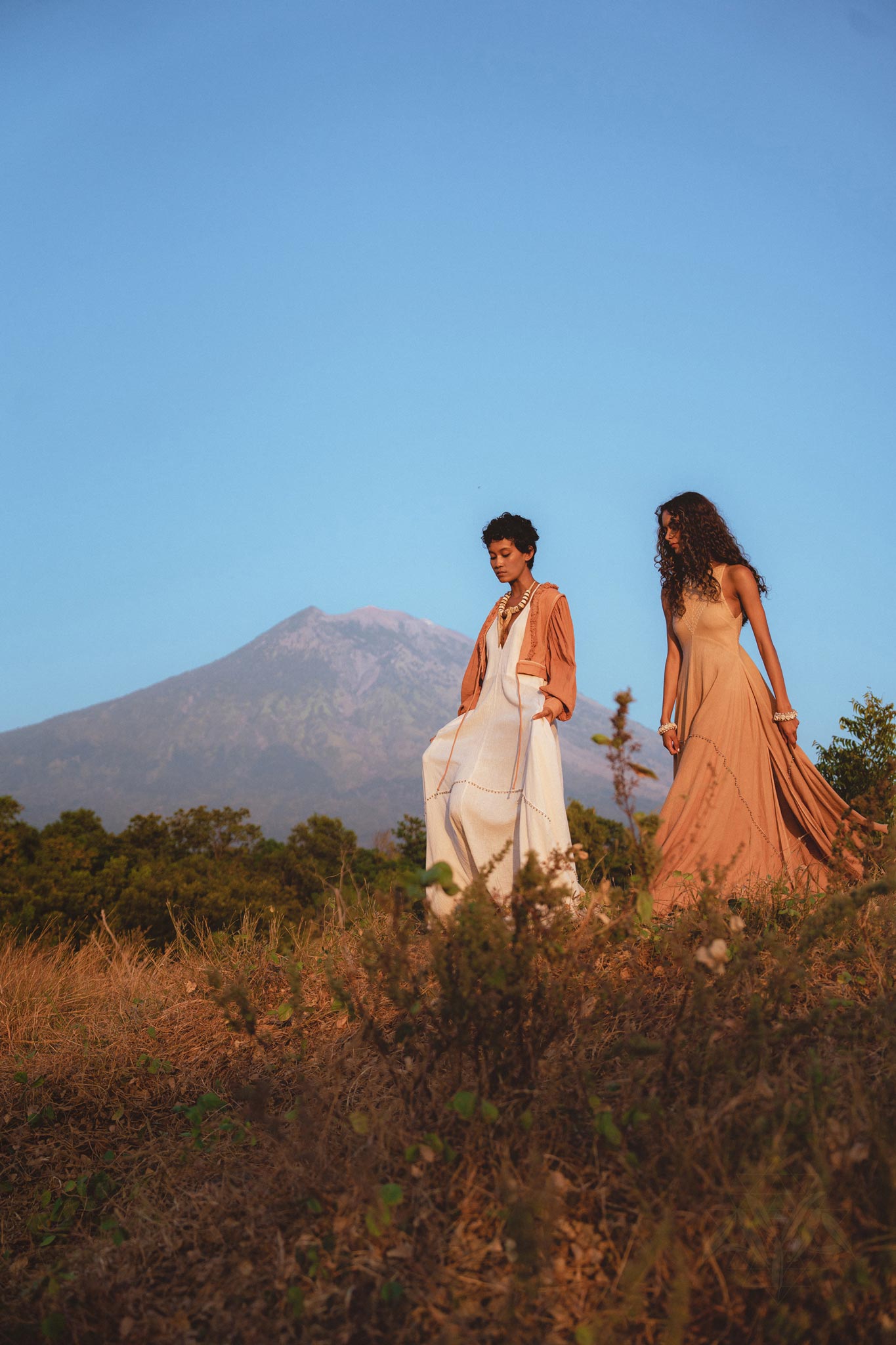 Powder Pink Bhakti Dress • Organic Cocktail Dress • Ombré Minimalist Dress - AYA SW IDR