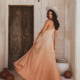 Powder Pink Bhakti Dress • Organic Cocktail Dress • Ombré Minimalist Dress - AYA SW IDR