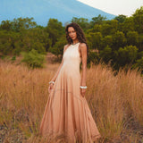 Powder Pink Bhakti Dress • Organic Cocktail Dress • Ombré Minimalist Dress - AYA SW IDR