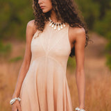 Powder Pink Bhakti Dress • Organic Cocktail Dress • Ombré Minimalist Dress - AYA SW IDR