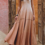 Powder Pink Bhakti Dress • Organic Cocktail Dress • Ombré Minimalist Dress - AYA SW IDR