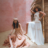 Powder Pink Bhakti Dress • Organic Cocktail Dress • Ombré Minimalist Dress - AYA SW IDR