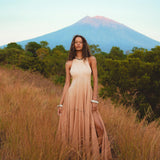 Powder Pink Bhakti Dress • Organic Cocktail Dress • Ombré Minimalist Dress - AYA SW IDR