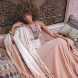 Powder Pink Bhakti Dress • Organic Cocktail Dress • Ombré Minimalist Dress - AYA SW IDR