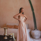 Powder Pink Padma Dress • Bohemian Handloomed Dress • Greek Goddess Summer Dress - AYA SW IDR