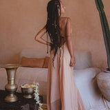 Powder Pink Padma Dress • Bohemian Handloomed Dress • Greek Goddess Summer Dress - AYA SW IDR
