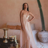 Powder Pink Padma Dress • Bohemian Handloomed Dress • Greek Goddess Summer Dress - AYA SW IDR