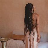 Powder Pink Padma Dress • Bohemian Handloomed Dress • Greek Goddess Summer Dress - AYA SW IDR