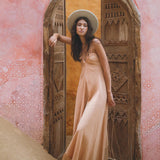 Powder Pink Padma Dress • Bohemian Handloomed Dress • Greek Goddess Summer Dress - AYA SW IDR