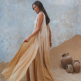 Powder Yellow Athena Cape • Bohemian Ombré Macrame Cape Dress • multiway Cover Up - AYA SW IDR