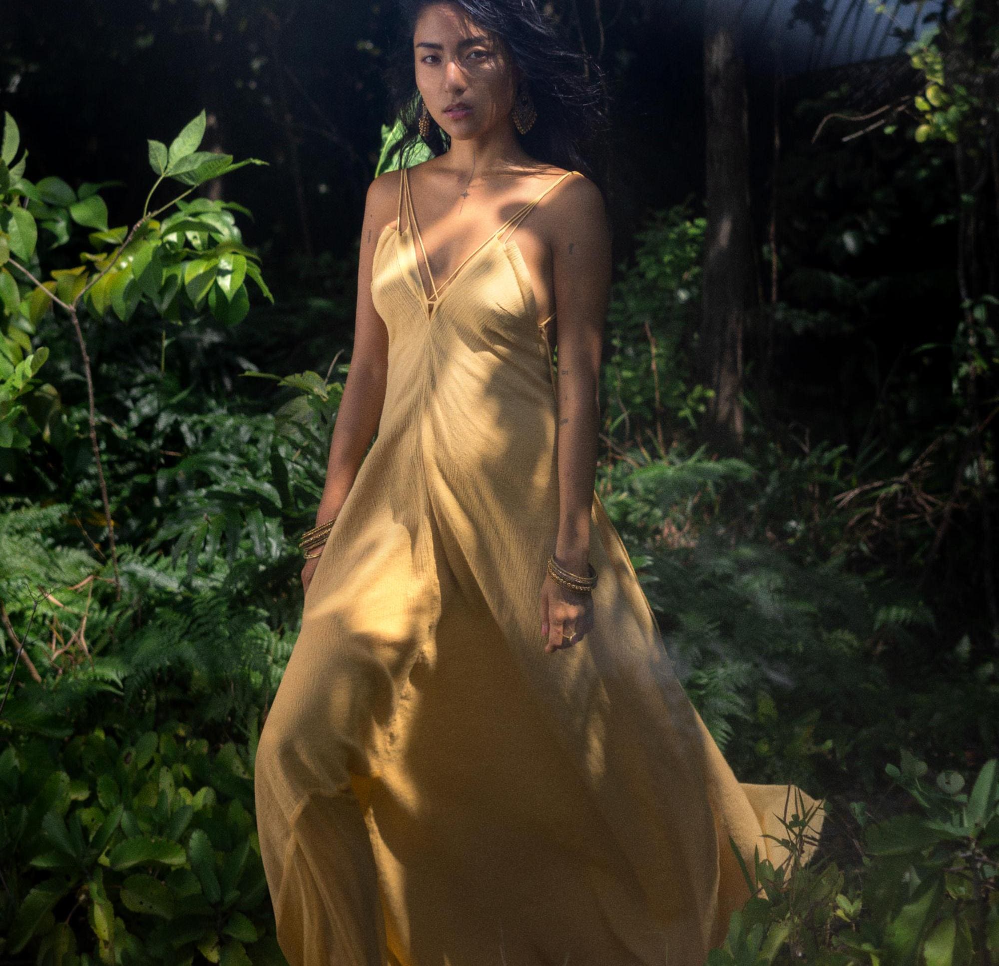 Powder Yellow Padma Dress • Boho Backless Dress • Sleeveless Elegant Dress - AYA SW IDR