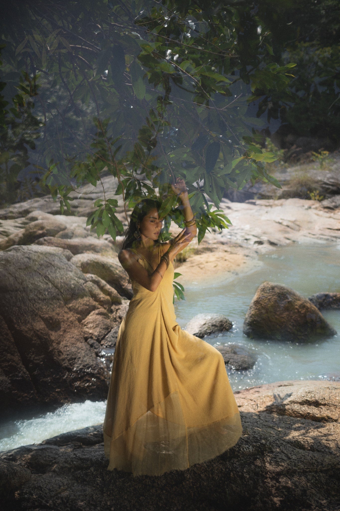 Powder Yellow Padma Dress • Boho Backless Dress • Sleeveless Elegant Dress - AYA SW IDR
