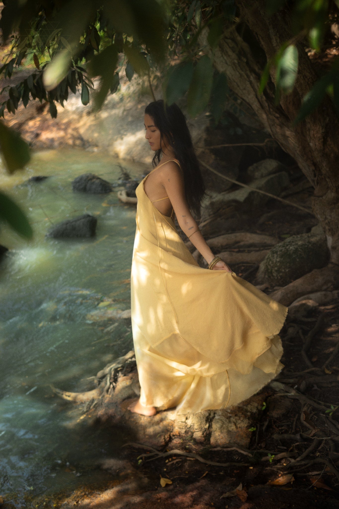 Powder Yellow Padma Dress • Boho Backless Dress • Sleeveless Elegant Dress - AYA SW IDR