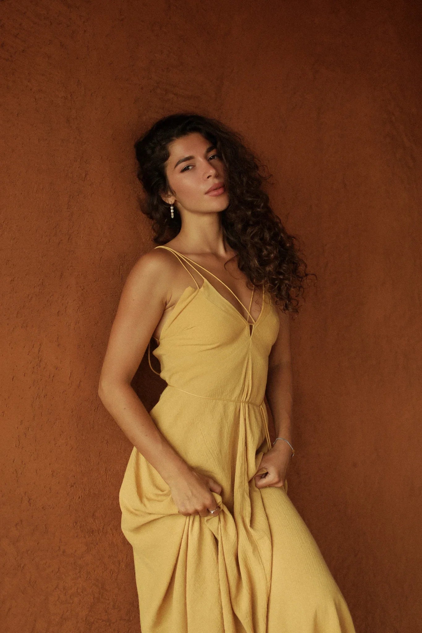 Powder Yellow Padma Dress • Boho Backless Dress • Sleeveless Elegant Dress - AYA SW IDR