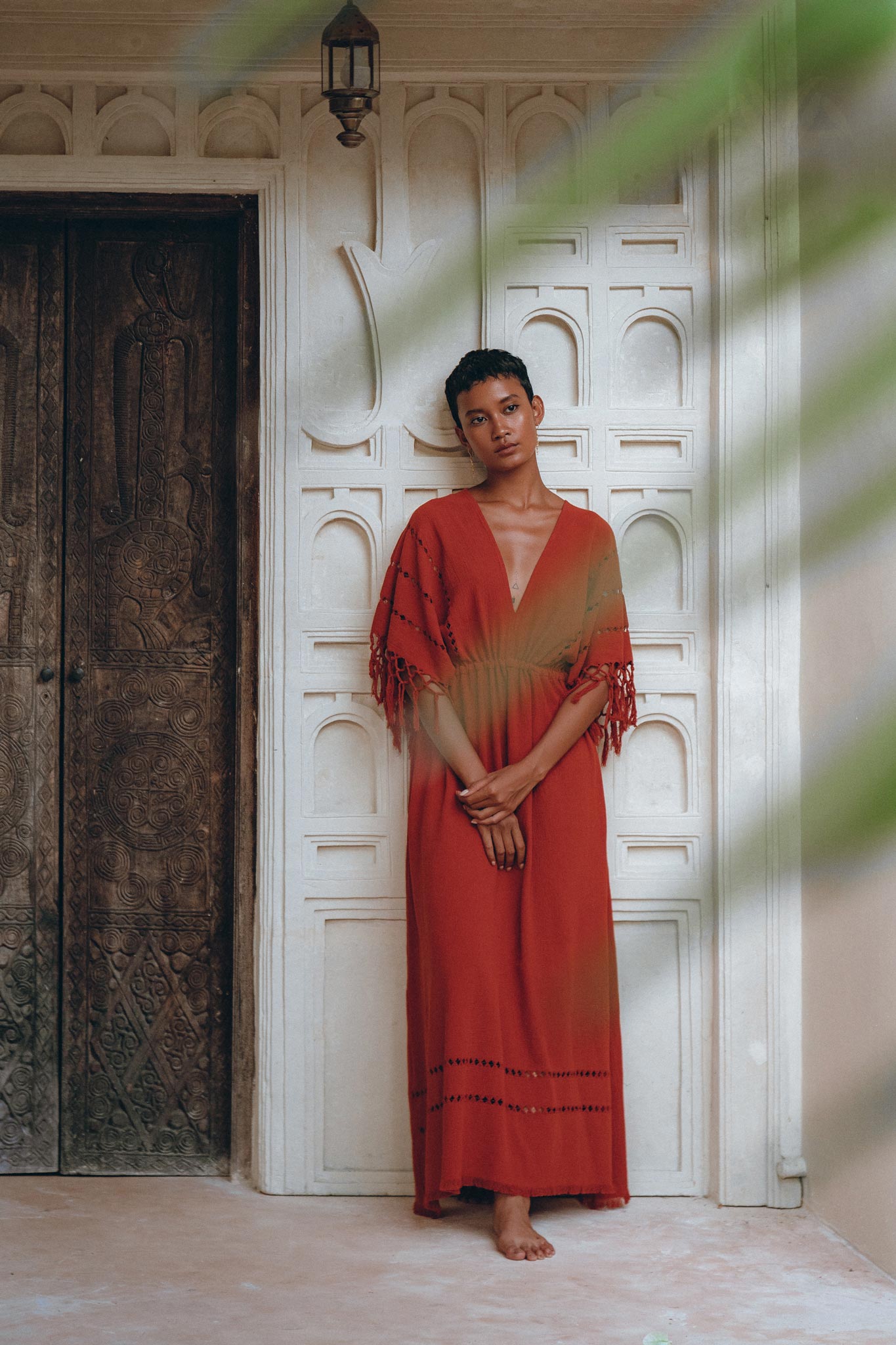Red Boho Dress • Boho Dress for Women • Red Maxi Bridesmaid Dress - AYA SW IDR