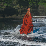 Red Greek Dress • Prom Dance Macrame Dress • Boho Goddess Dress - AYA SW IDR