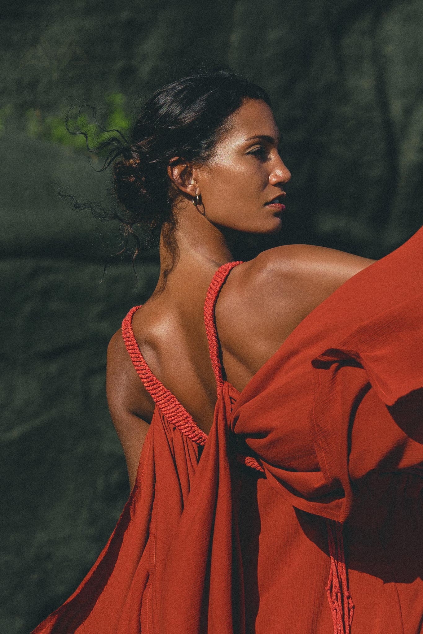 Red Greek Dress • Prom Dance Macrame Dress • Boho Goddess Dress - AYA SW IDR